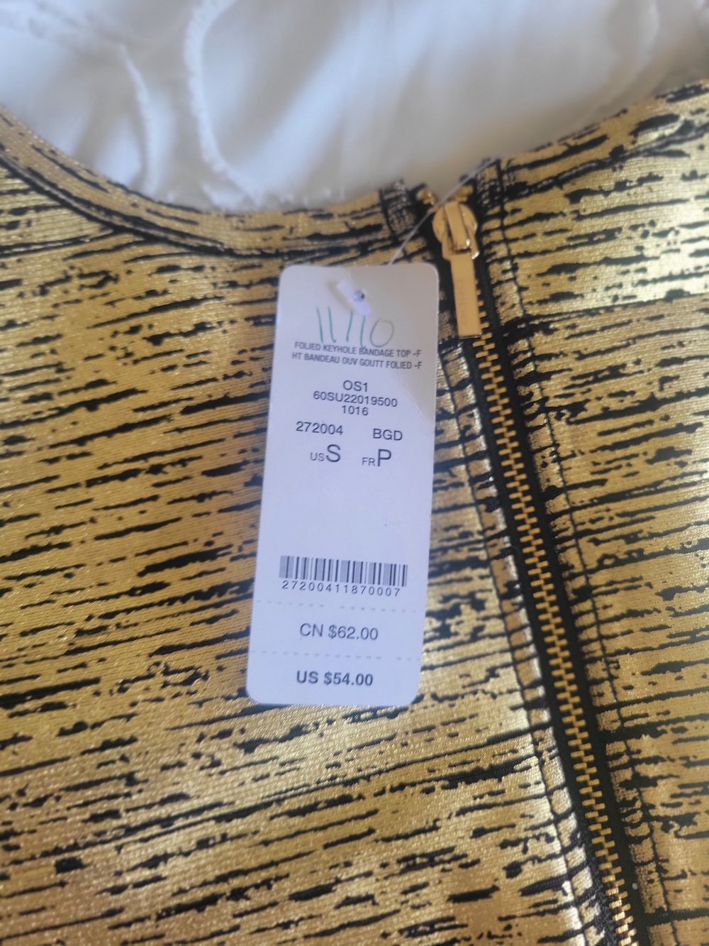 bebe Gold/Black Metallic Women’s Sleeveless Mini Combo- Slim Fit - Picture 5 of 6